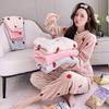 Women's Autumn/Winter Pajamas: Plus Velvet Coral Fleece Base Suit, Perfect for Students and Cozy Home Wear, Stylish for Outdoor Use.