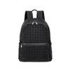 Fashion Female Women Backpacks Rivet Black Soft Washed Leather Bag Schoolbags Girls Punk Bags Travel Zipper Discount