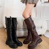 Thick-soled Boots Female Long Boots Summer Retro High Boots Knight Boots Fashionable Spring and Fall