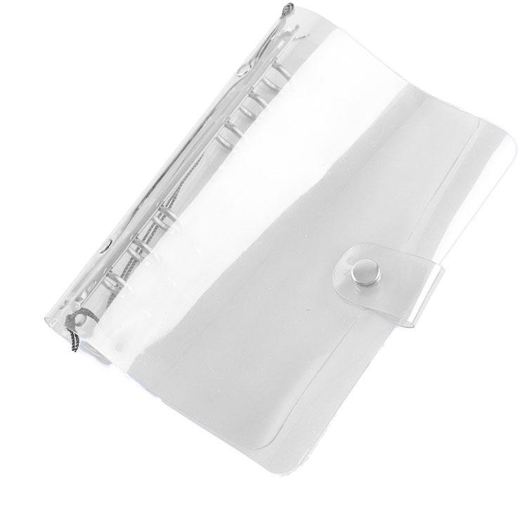 1Pc Transparent Color Plastic Clip File Folder A5/A6/A7 Notebook Loose Leaf Ring Binder Planner Agenda School Office Supplies