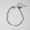 MERRYMOTIVE Grey Bead and Pearl Bracelet