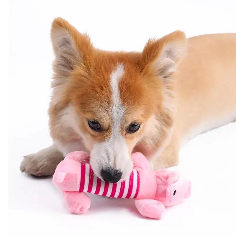 2 Pack Molar Dog Toy Plush Supplies Fit For All Puppy Pet Squeak Chew Toy Funny Durable Chew Elephant Duck Pig Toy Pets Supplies