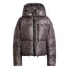 Adidas X Stella McCartney Truenature Padded Warm Loose Short Hooded Puffer Jacket Women Jacket Charcoal-Gray IW9841