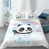 Panda Bear Bedding Sets Animal Duvet Cover Twin Full Single Size and Pillowcase Home Textile 3D Print Bedclothes for Kids Child