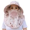 Fashion Flower Bucket Hat Face  Neck Protection Fisherman Hat New Sunscreen Hat  Outdoor Sports