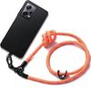 Lanyard Case - E.F.CONNECTION - For Xiaomi Redmi Note 12 Pro 5G - Shockproof - Silicone - 120cm Orange Lanyard