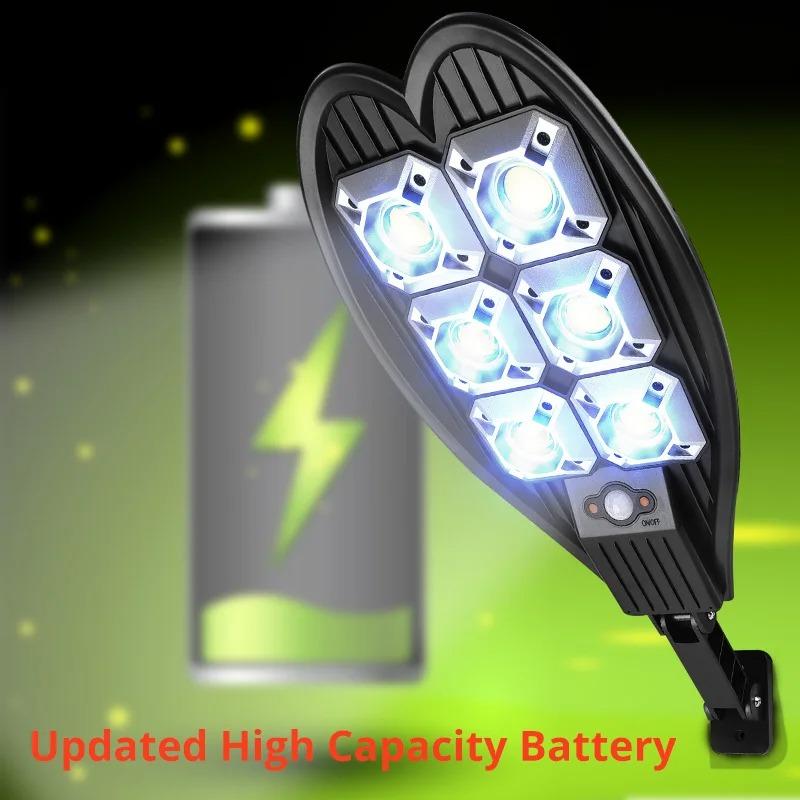 10000mAh Solar Street Light 10000mAH Outdoor Solar Lamp Bright Sunlight Waterproof PIR Motion Sensor Garden Light Remote Control