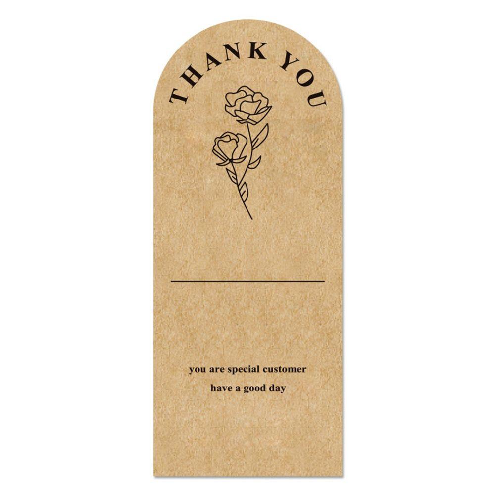 50PCS Brown Thank You Stickers Kraft Paper Sealing Labels Gift Thanks Decals Online Retails