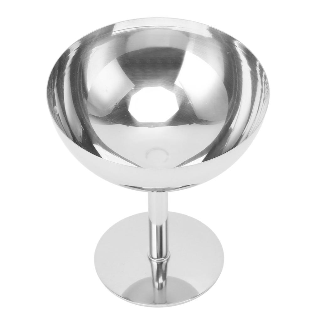 Ice Cream Goblet Stainless Steel Food Grade Dishwasher Safe Stable Champagne Goblet for Party