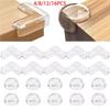 4/8/10/12Pcs Baby Safety Silicone Protector Table Corner Edge Protection Cover Transparent Anti Collision Soft Guard Home Tool