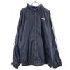 Adidas 90s Old Logo Embroidery Nylon Jacket XL Black Men's Used