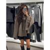 New Fashion Irregular Scarf Woolen Jackets Women Elegant Front Opening Long Sleeve Warm Coat Autumn Lady High Street Overcoats