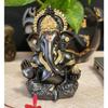 Ganesha Idol (3.5") - Electroplated Magnet-Color with Golden Jewelry - Perfect for Home or Car Dashboard, Resin, Idol