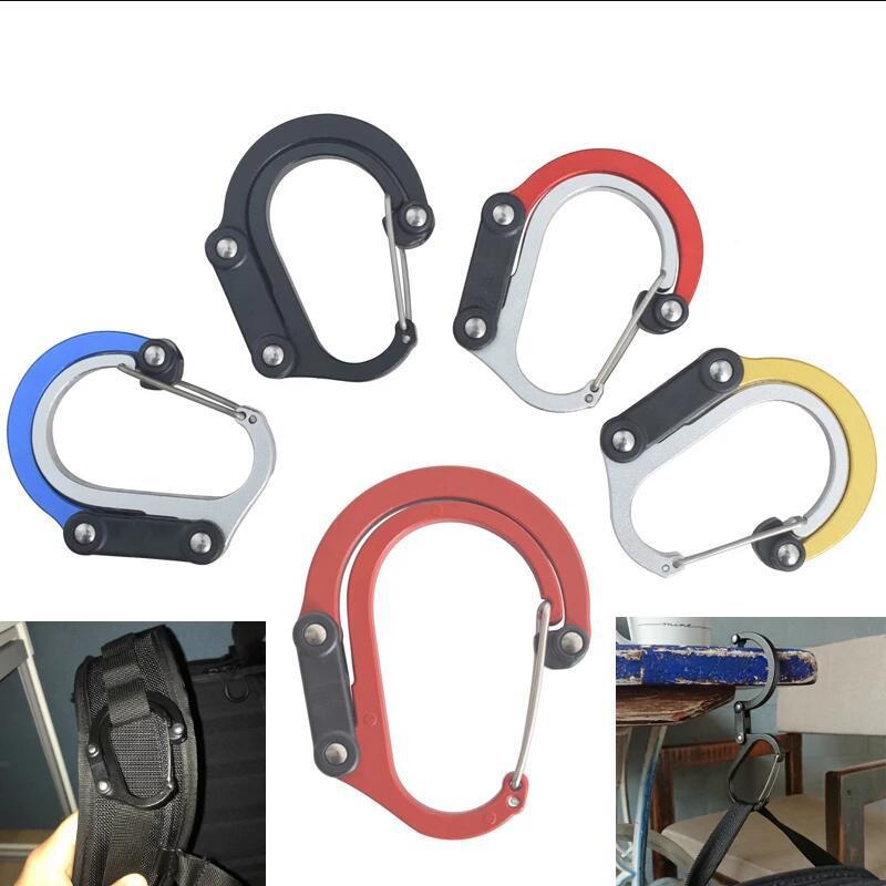 D-type Hiking Buckle 360 ° Multifunctional Hanging Buckle for Outdoor Travel Free Quick Hanging Keychain Hook