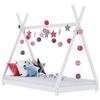 VidaXL Kid's Bed Frames Kid's Cabin Bed Children's Bed Structure House Children's Bedroom Interior White 283359