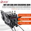 JCD 8586D Soldering Station 2 IN 1 Hot Air Gun Solder Station with 2 Digital display,10-Minute Sleep Mode for SMD Rework