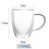 1-6PCS 80-450ML Heat Resistant Double Wall Tea Glass Cup Beer Coffee Handmade Creative Cold Beverage Transparent Drinkware Set