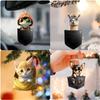New Pocket Cute Frog Alpaca Puppy Kitten Series Acrylic Flat Pendant Car Rearview Mirror Decoration Gift Pendant Christmas Tree Pendant