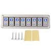 Rocker Switch Panel 8 Gang 12‑24V 5 Pin Blue Light Toggle On Off Lights Control Switch Panel