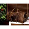 Full Grain Buffalo Leather Duffle Bag with Shoe Compartment Weekend Holiday Bag