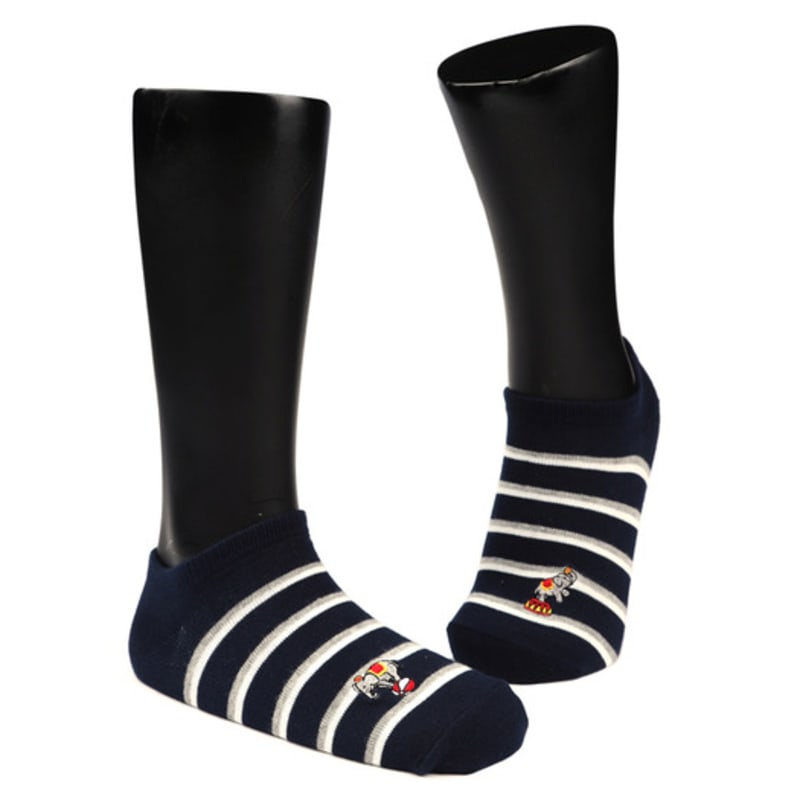 SNOOZY Circus Elephant Embroidered Ankle Socks