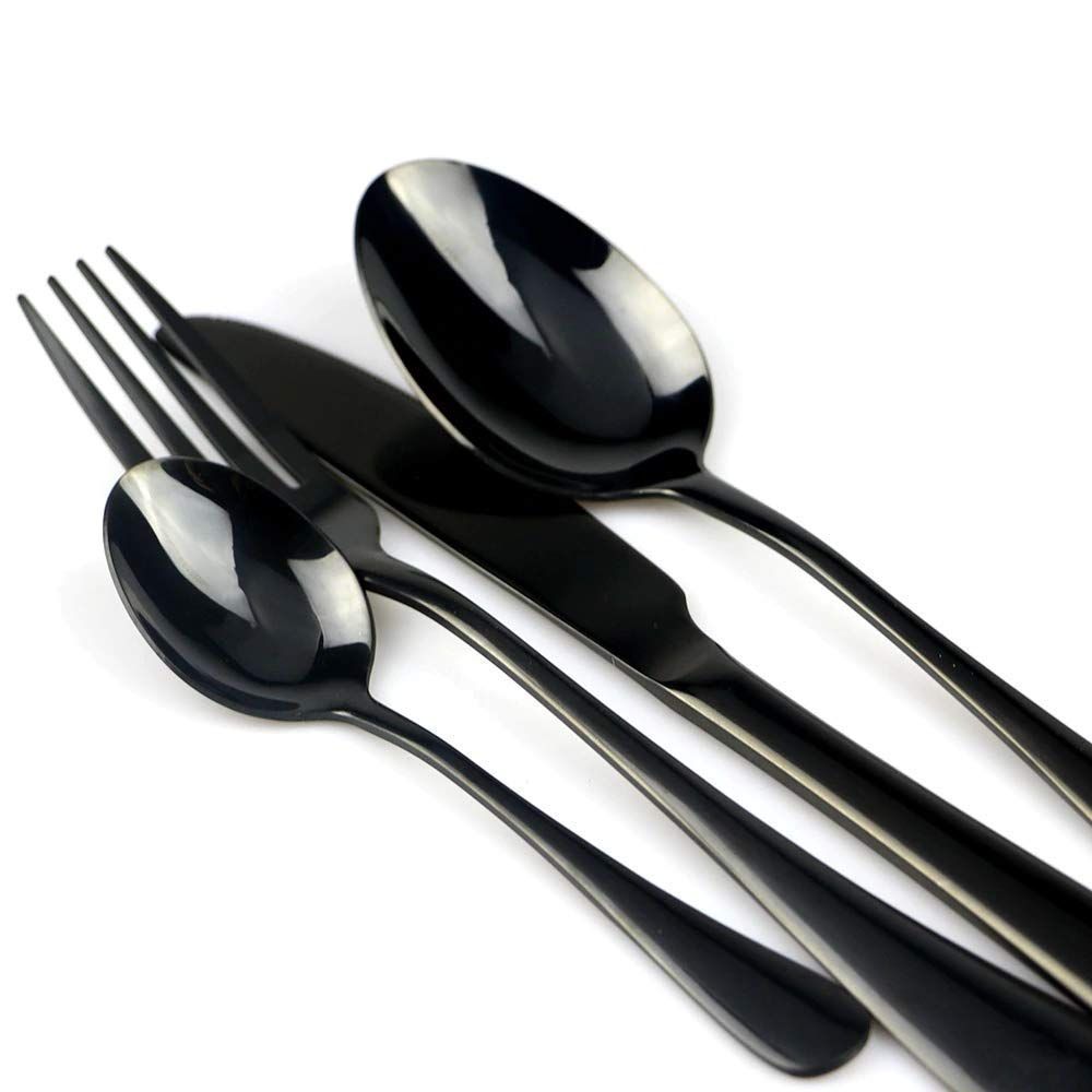 Restaurant Home Hotel Matte Set, Satin Finish Stainless Steel Flatware Set, Tableware Cutlery Set Utensils for Kitchens