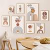 Boho Geometric Rainbow Leaves Vintage Posters and Prints Canvas Painting Nordic Wall Art Pictures for Living Room Home Decor