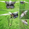 Vivid Kinetic Wind Spinner Garden Sculpture Metal Eagle Wing Flapping Sculpture Outdoor Decor