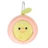 Sunlemon Pocco and Apple Keychain Chick YL 9.5 X 7 X 8cm Animal Plush Toy Chick Animal Apple House P-9652