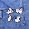 Cute Cat Cartoon Enamel Pin Metal Brooch for Clothing Accessories Bag Decoration Perfect Gift for Cat Lovers
