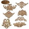 Furniture Parts Woodcarving Decorative Wood Carved Wooden Figurines Crafts Corner Appliques Frame