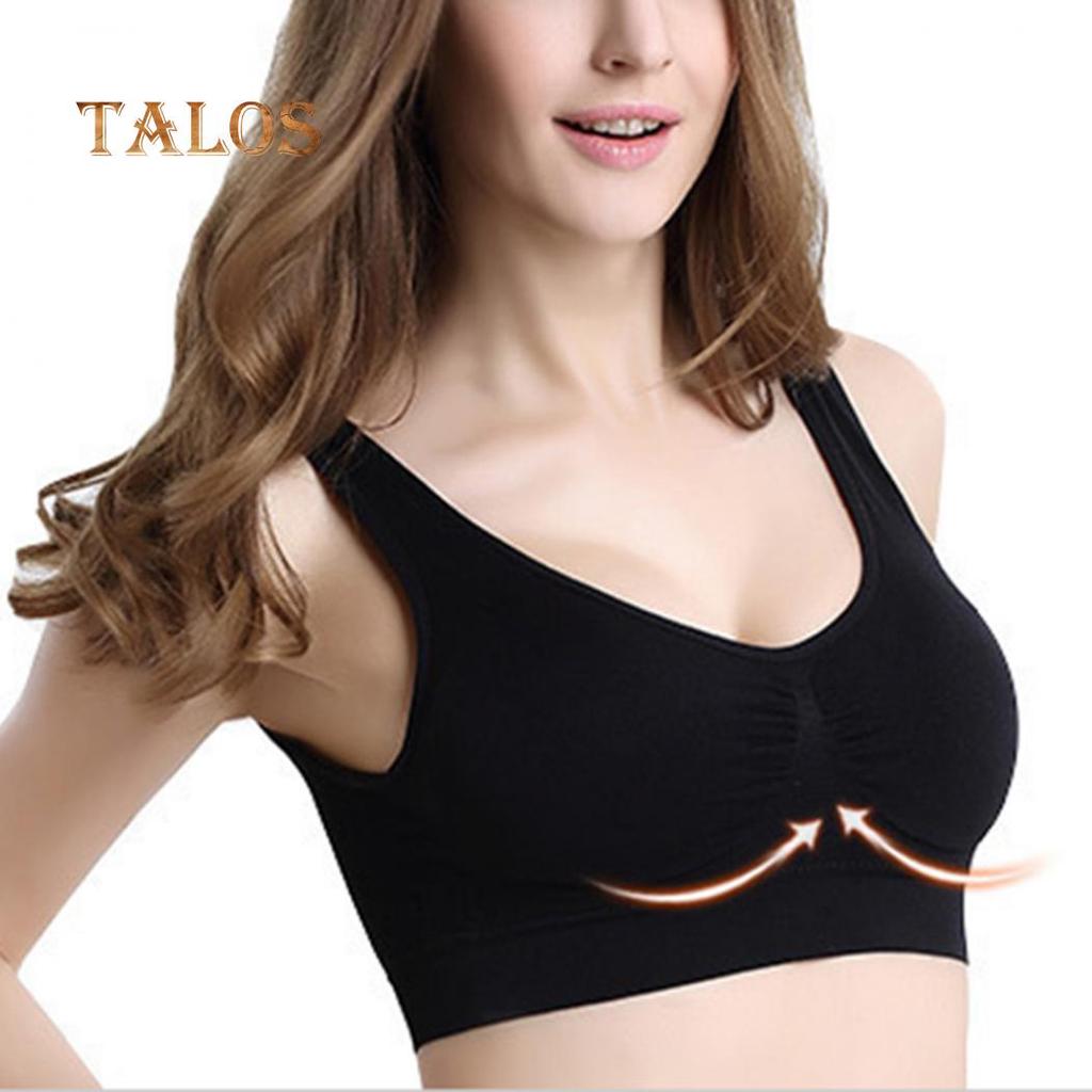 Women Sexy Single Layer Seamless Soft Breathable Bra Wireless Sports Yoga Shapewear Top Female
