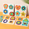 Montessori Toy Wooden Shape Peg Puzzles Educational Toy Kids Valentines Day Gifts for Ages 2~4 Kids Boys Girls Birthday Gifts
