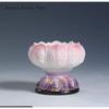 Chinese Creative Ceramic Relief Lotus Candlestick, Home Offering Butter Lamp for Buddha Lamp Base Feng Shui  Buddhism