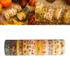 Autumn Fall Gift Wrapping Paper Washi Tape Colorful Self Adhesive Masking Tape DIY Sticker Office Stationery Crafts Tape