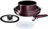 Tefal Набор кастрюль и сковородок со съемными ручками для газовой плиты, не содержит вредных веществ, таких как PFOA Neo Vintage Bordeaux brown L43990, 6 предметов