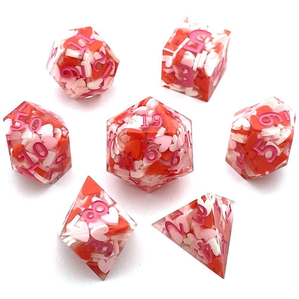 7Pcs/Set Creative Resin For D&d DND Polyhedral Dices Dice Set Table Games Accessory