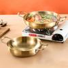 Stainless Steel Dry Pot Instant Noodle Lamian Noodles Pot Seafood Golden Noodle Pot Small Soup Pot Instant Noodles Two Ear Pot