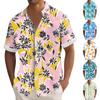 Hawaiian Shirt For Men, Men's Vintage Button Down Bowling Shirts Short Sleeve Summer Beach Shirt