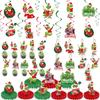 Christmas Party Grinch Decorative Honeycomb Ornament Spiral Pendant Cake Plug 10Set
