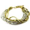 [L6994] - Ethnic 'Kilimanjaro' Silver-gold Bracelet