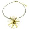 [P8430] - Designer Necklace 'Acapulco' Golden Beige - 8 Cm