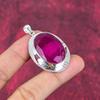 Ruby Pendant Gemstone Jewelry, 925 Solid Sterling Silver Handmade Pendant, Latest Design Jewelry