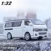 New 1/32 Scale Zinc Alloy Van Model Toy Die-cast Truck Simulation Six-door with Sound and Light Pull Back Business Car Children's Toy Boy Gift