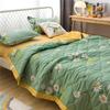 Daisy Print Summer Breathable Cool Quilt Blanket Air Conditioner Quilts Soft Comfortable Thin Comforter Summer