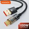 Toocki USB Type C Cable For Huawei Honor Xiaomi Samsung Super Charge 66W/100W Fast Charging USB C Charger Data Cable Wire Cord