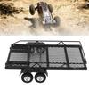 RC Trailer 1/18 Scale Metal Hitch Mount Double Axle with 4 Tires Upgrade Parts Accessories