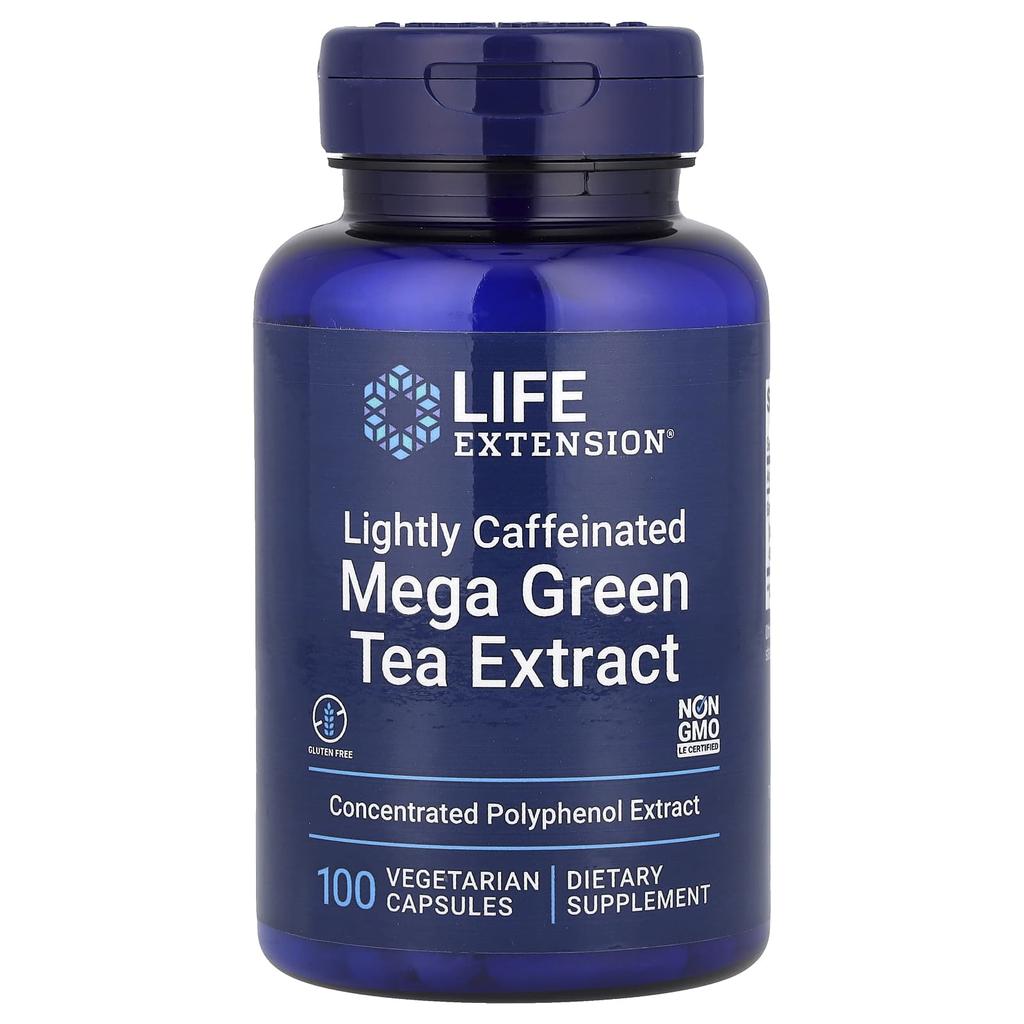 Mega Green Tea Extract, Mild Caffeine, 100 Veggie Capsules (725Mg Per Capsule)