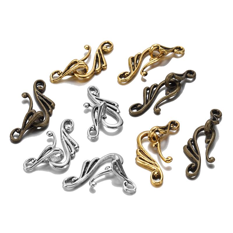 10Set Jewelry Finding Musical Note Shape Clasps Connector For Necklace Bracelet Making Supplies