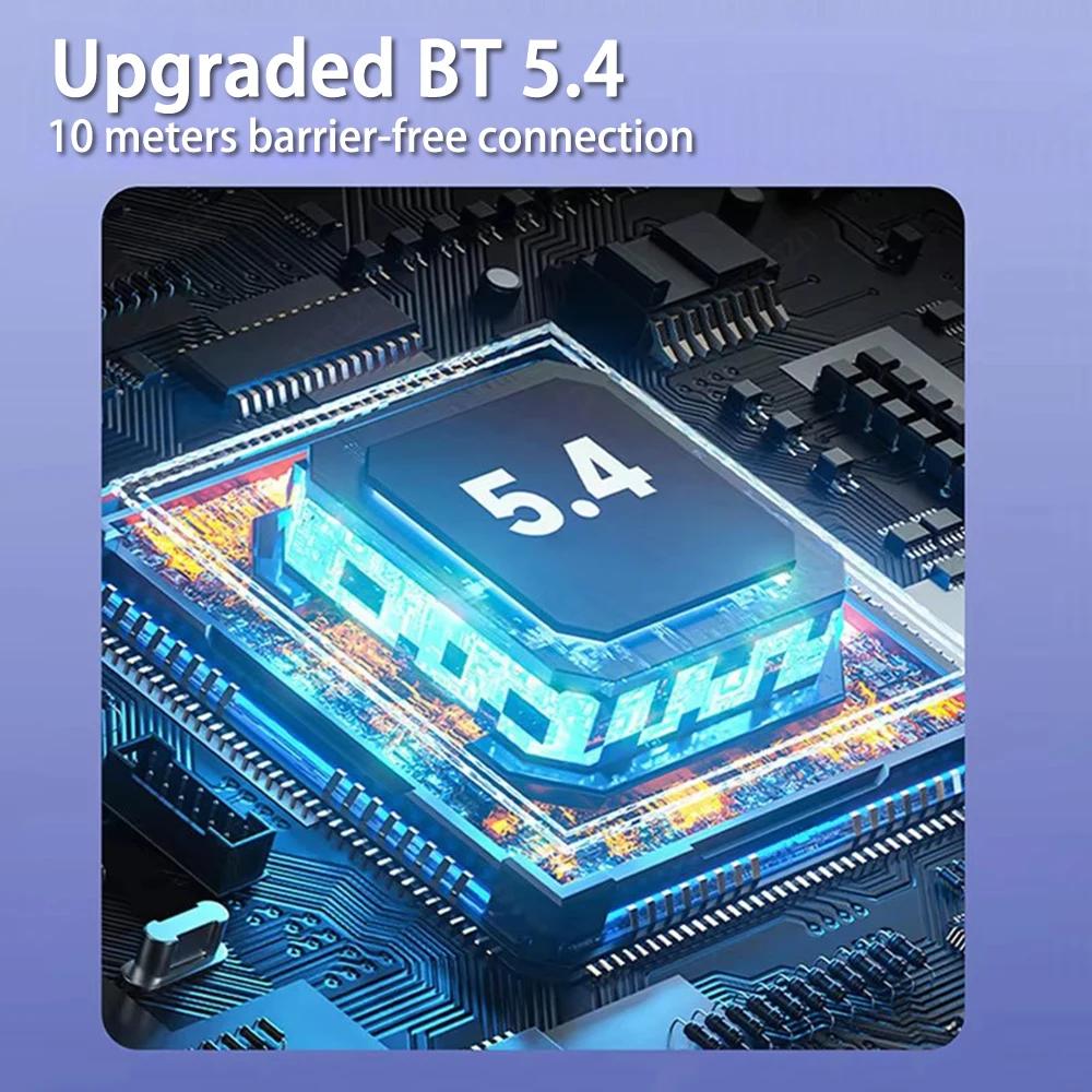 BT5.4 Bone Conduction Wireless Bluetooth Headphones Earphones With Microphone Handsfree Noise Canceling Headset